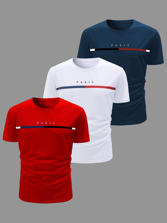 3pcs Men’s Casual Short Sleeve Crew Neck T-Shirts | Product Universal