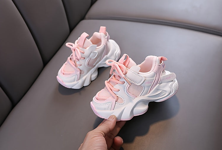 Comfortable Low Top Mesh Sneakers For Baby's, Breathable Wear