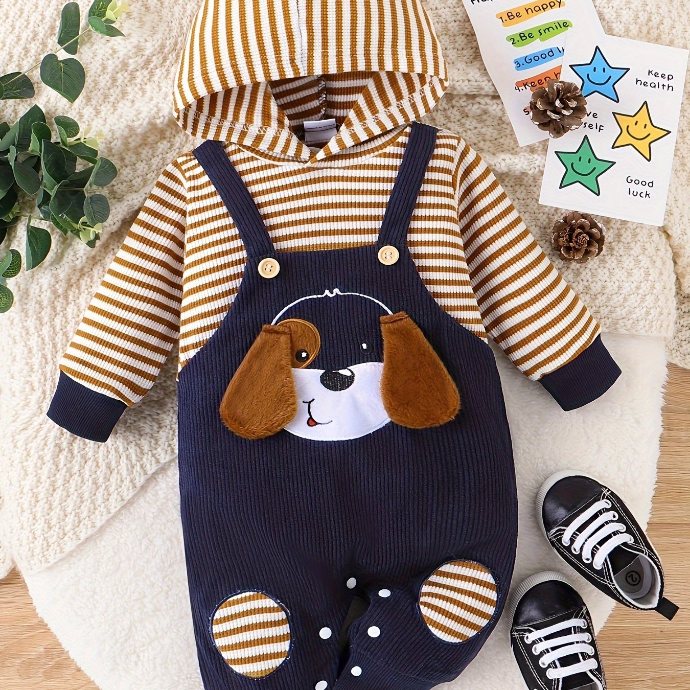 Adorable Bear-Themed Cotton Romper