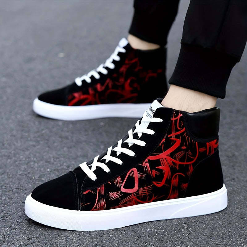 Men's Trendy High Top Skate Shoes.