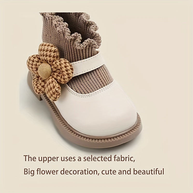 Walking Shoes - Soft Sole, Ankle-High Booties with Floral & Cloud Patterns for All Seasons