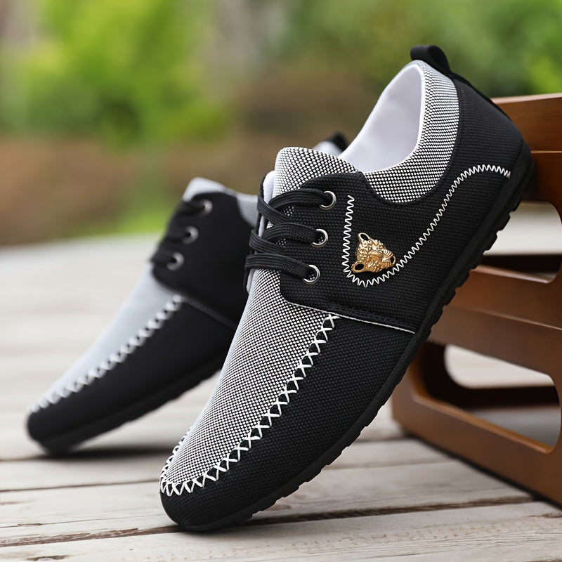 Men's Colour Block Business Style Business Shoes,