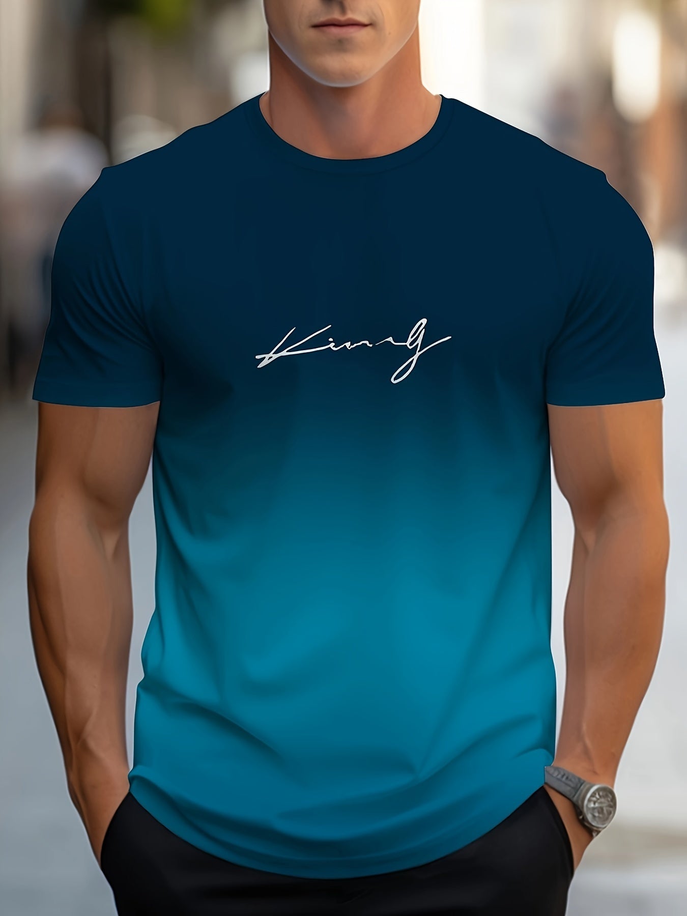 Vintage-Inspired Men’s Gradient T-Shirt | Product Universal