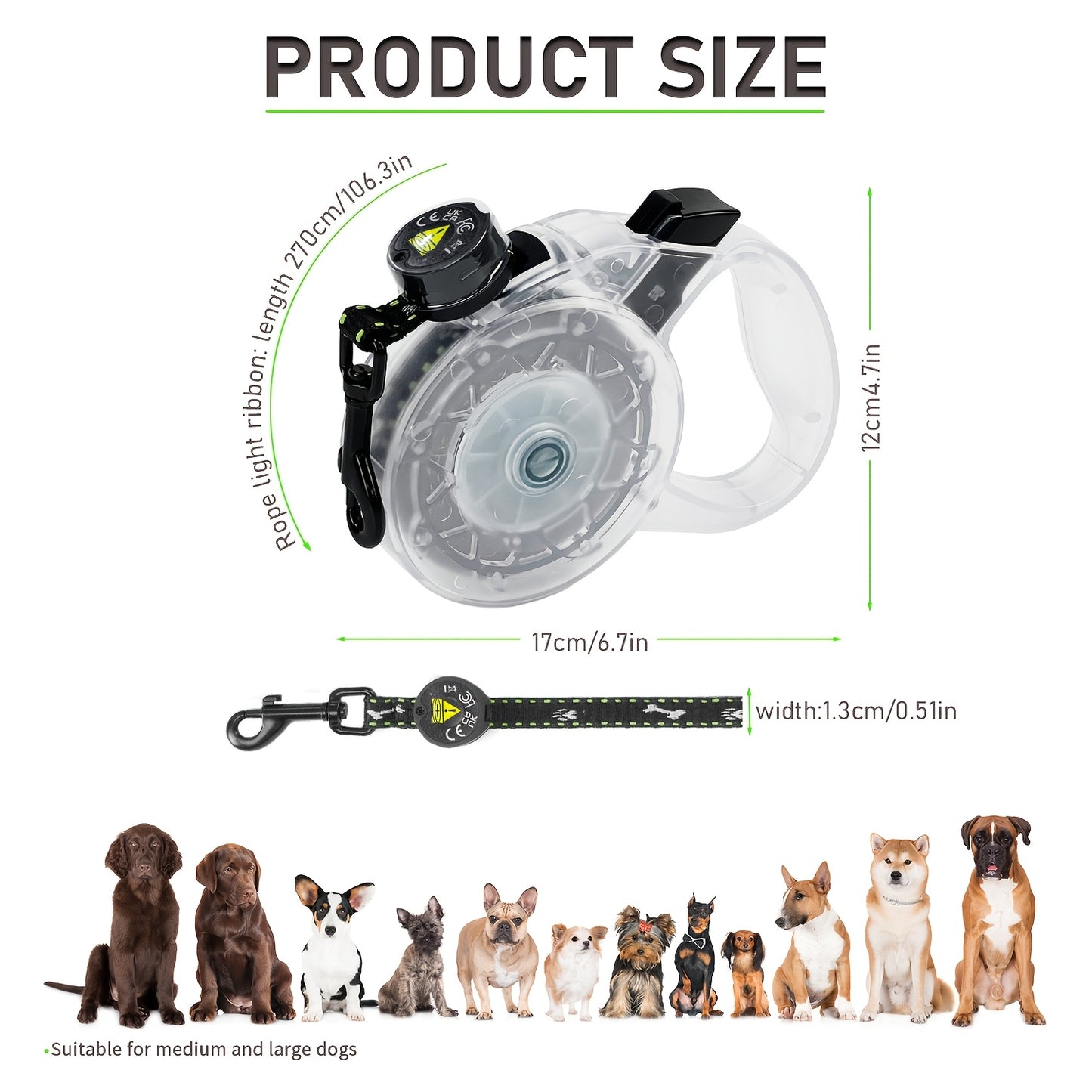 USB Rechargeable LED Dog Leash | Product Universal