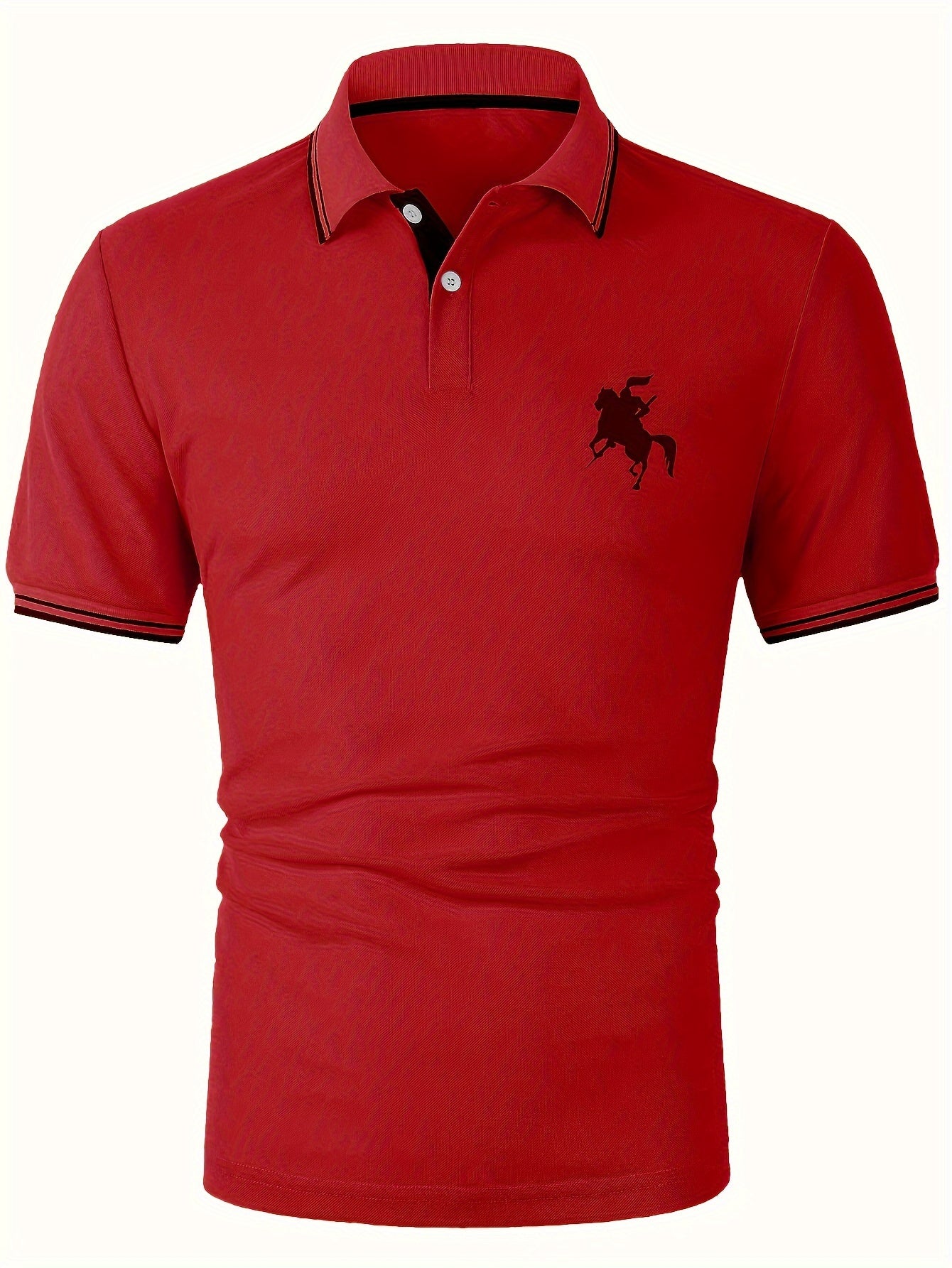 Men's Fashion Horse Riding Knight Pattern Henley Shirt | Product Universal