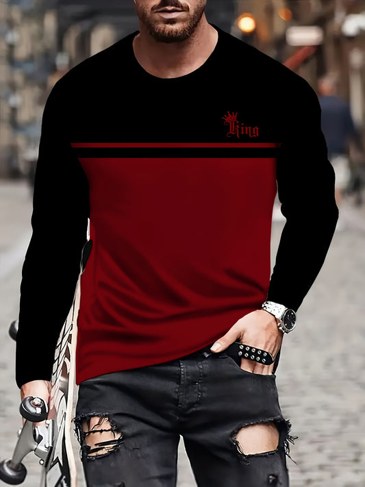 Men's Classic Fashion 3D Cool Digital Print Long Sleeve T-Shirt,