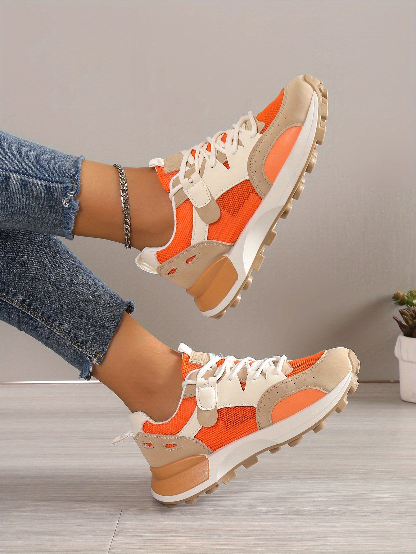 Women's Colorblock Casual Sneakers, Shoes