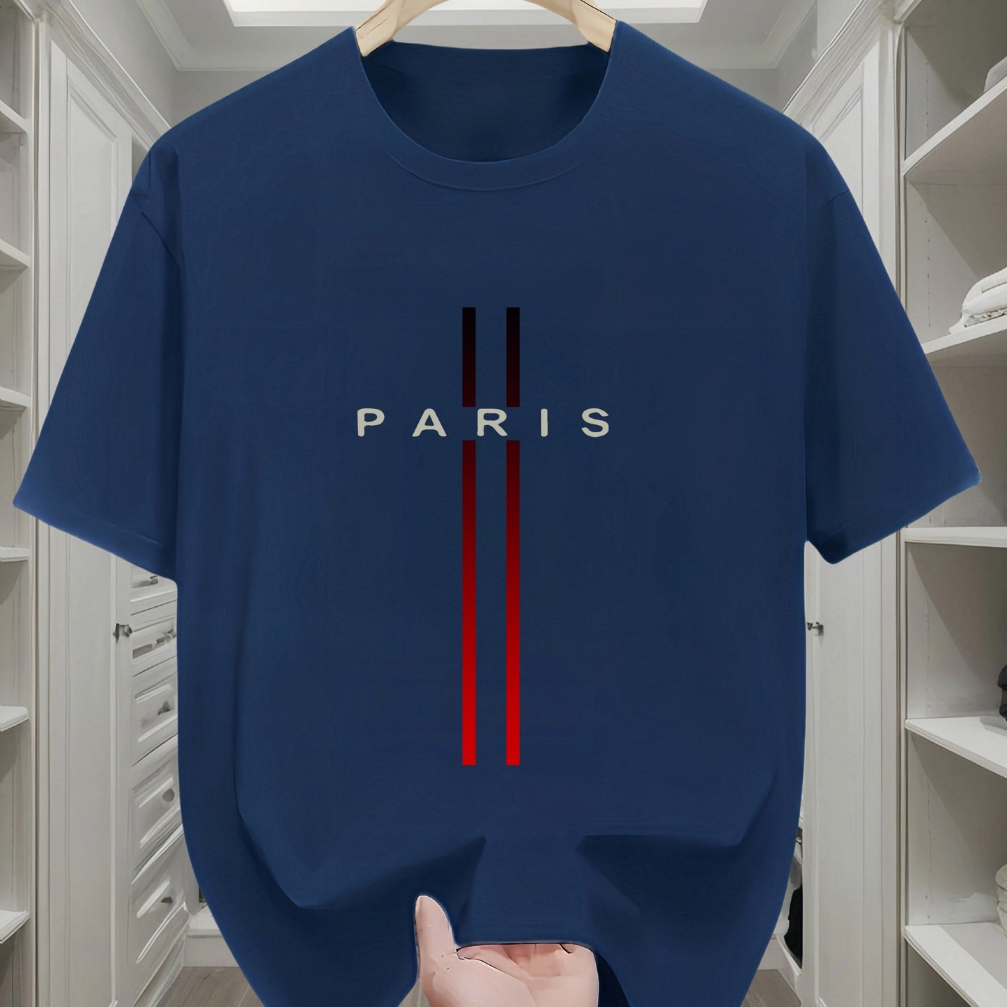 Men’s 100% Cotton T-Shirt with Paris Flag | Product Universal