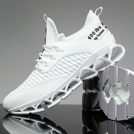 Men's Trendy Woven Knit Breathable Blade Type Sneakers,