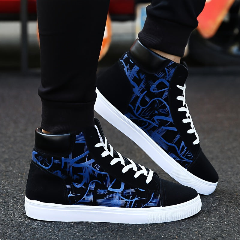 Men's Trendy High Top Skate Shoes.