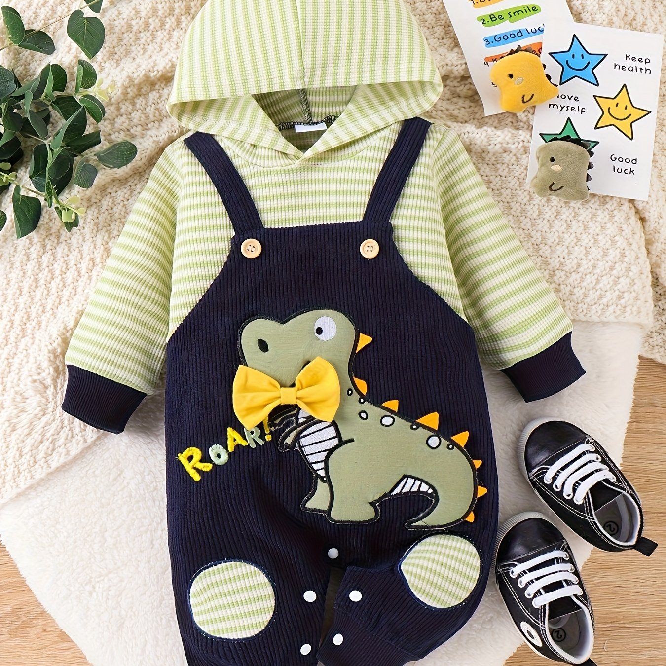 Adorable Bear-Themed Cotton Romper