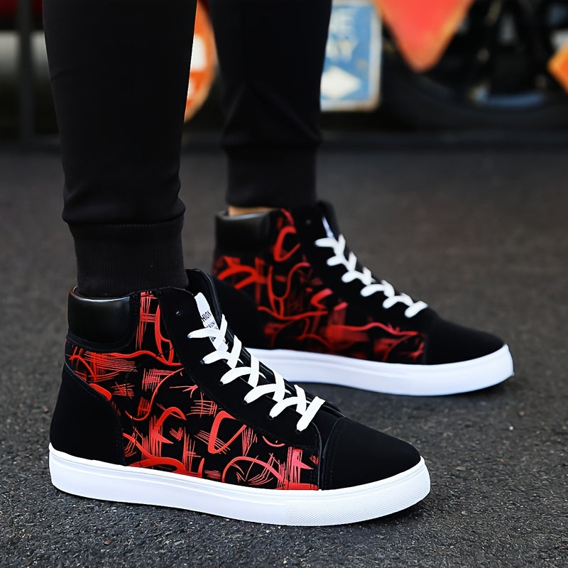 Men's Trendy High Top Skate Shoes.