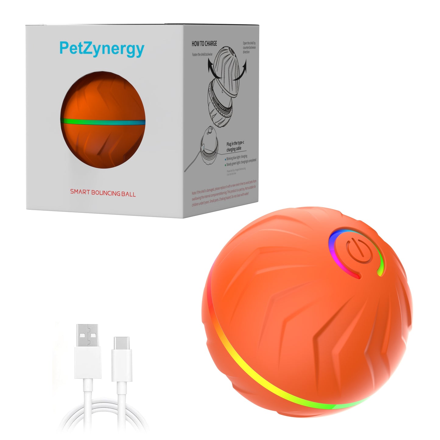 Interactive Bouncing Smart Ball Dog Toy USB Charging  | Product Universal