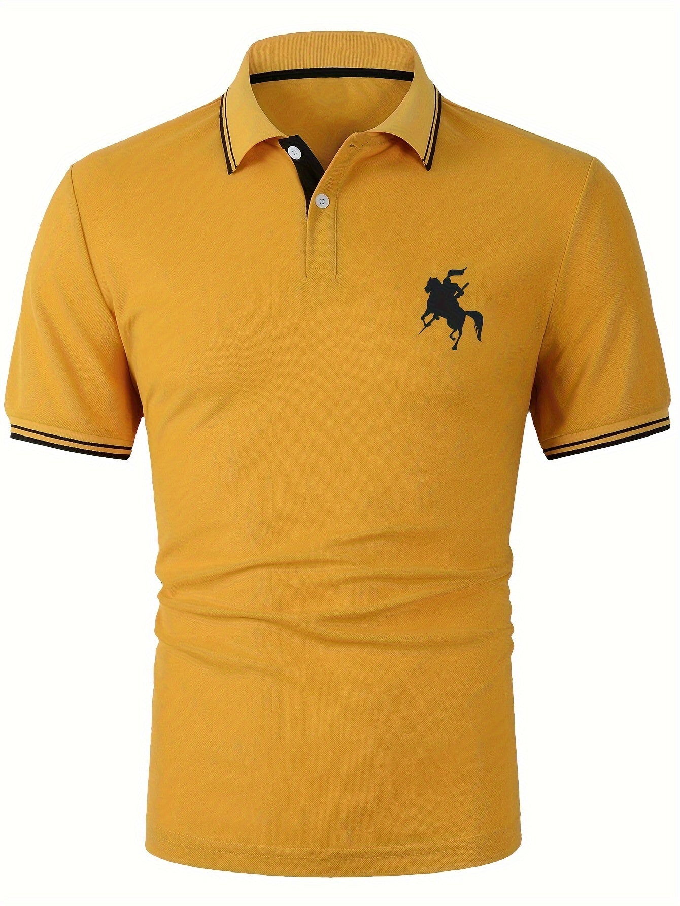 Men's Fashion Horse Riding Knight Pattern Henley Shirt | Product Universal