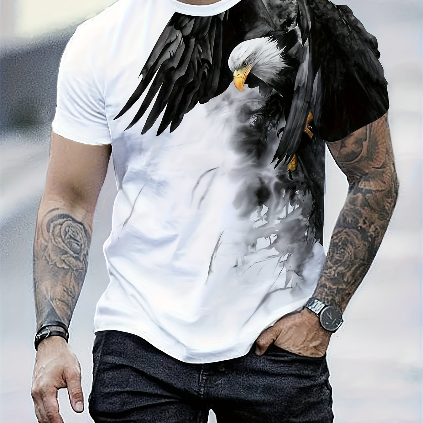 Men’s Casual 3D Animal Print T-Shirt | Product Universal