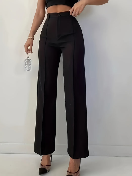 Women's Black Straight Pants | Product Universal