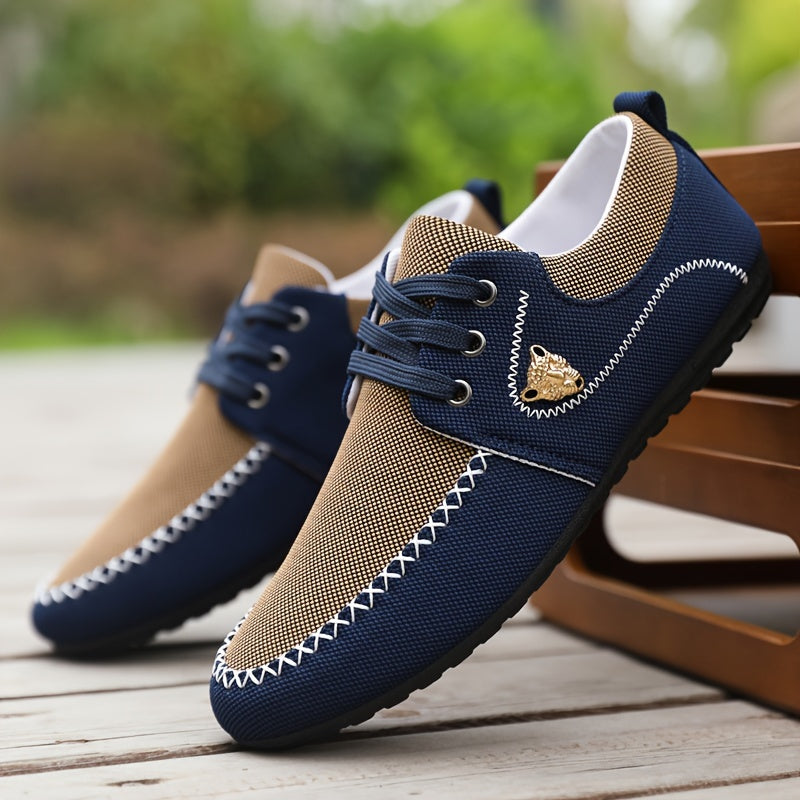 Men's Colour Block Business Style Business Shoes,