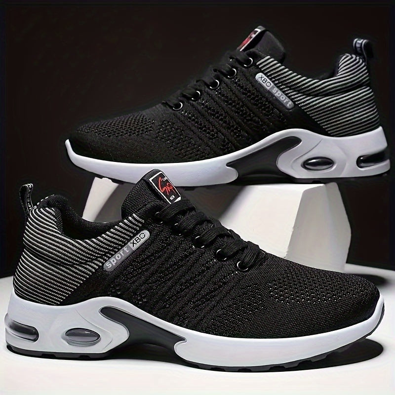 Men's Fashion Braided Knitted Breathable Running Shoes,