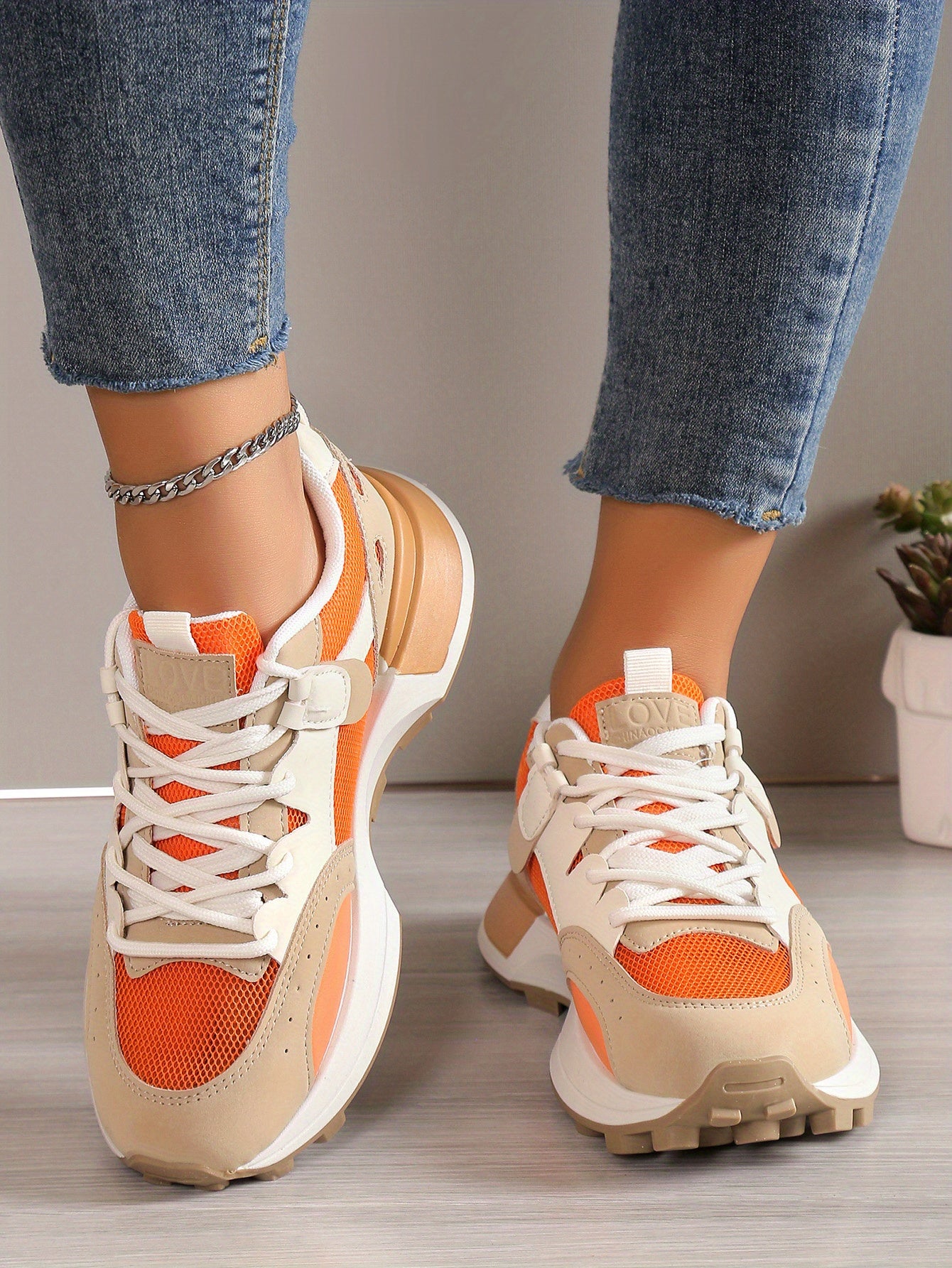 Women's Colorblock Casual Sneakers, Shoes