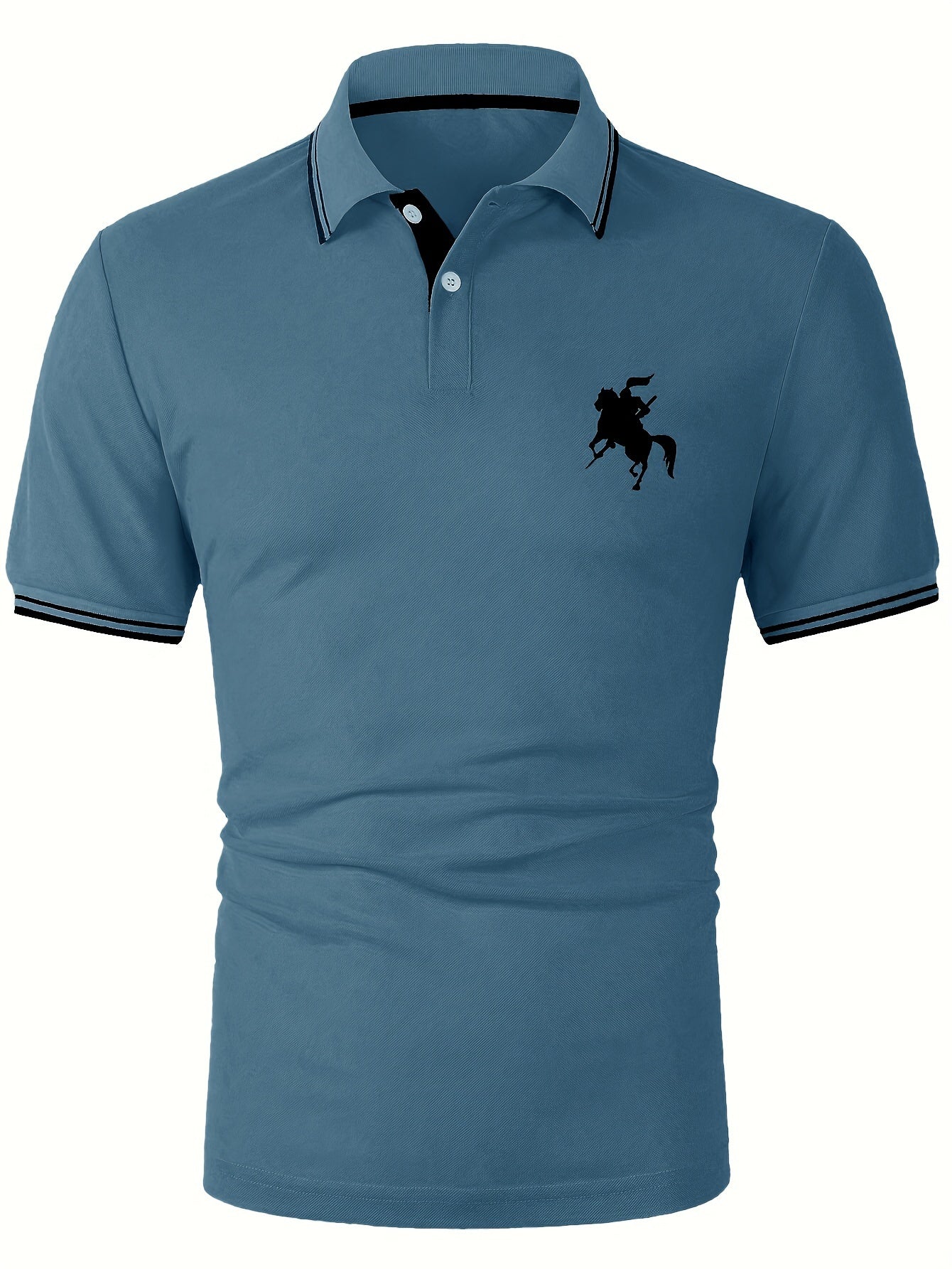 Men's Fashion Horse Riding Knight Pattern Henley Shirt | Product Universal