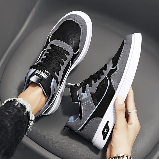 Men's Trendy Color Block Low Top Shoes,