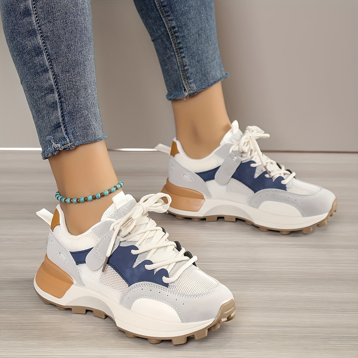 Women's Colorblock Casual Sneakers, Shoes