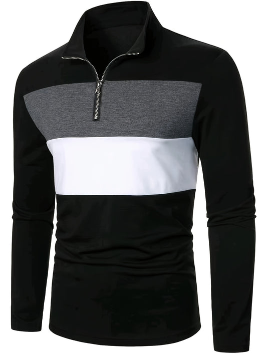 Men’s Color Block Quarter Zip Golf Shirt | Product Universal