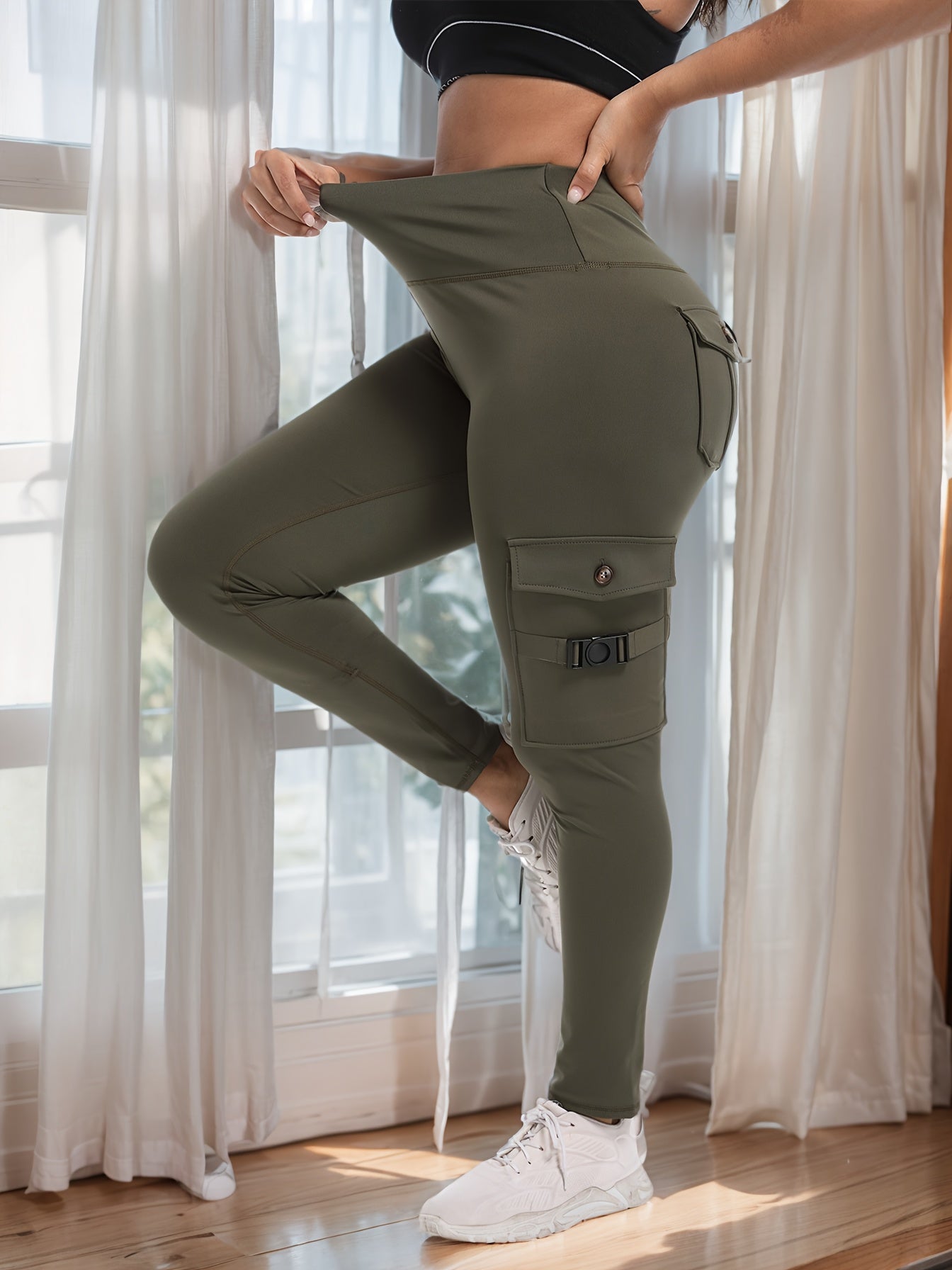 Work Leggings with 4-Button Pockets | Product Universal