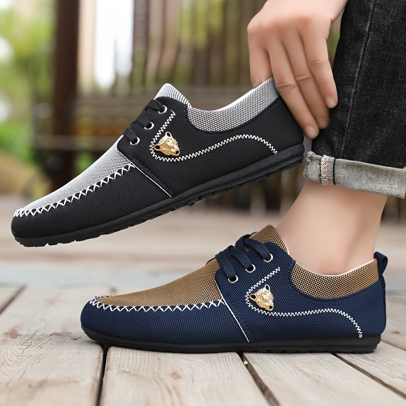 Men's Colour Block Business Style Business Shoes,