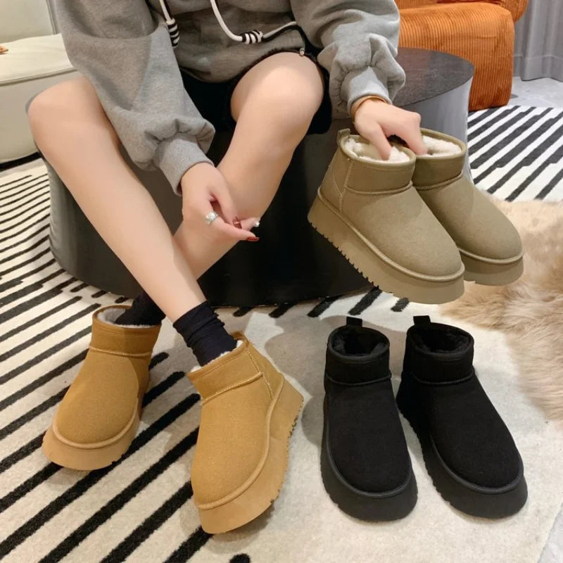 Women's Snow Boots Comfortable Warm Ankle Boots Women Winter Ladies Shoes