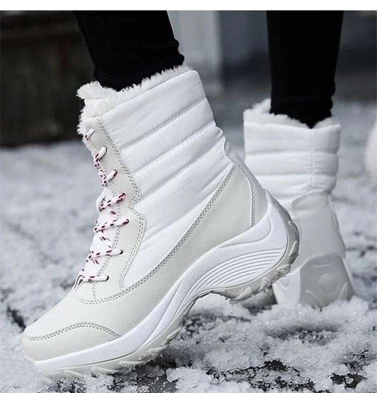 Winter Shoes Waterproof Boots Women Snow Boots Plush Warm Ankle Boots