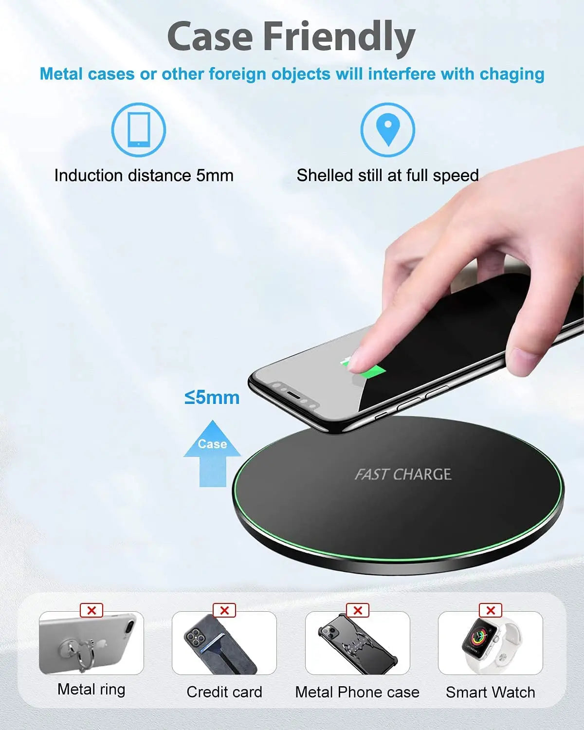 100W Fast Wireless Charger Pad for iPhone & Samsung | Product Universal