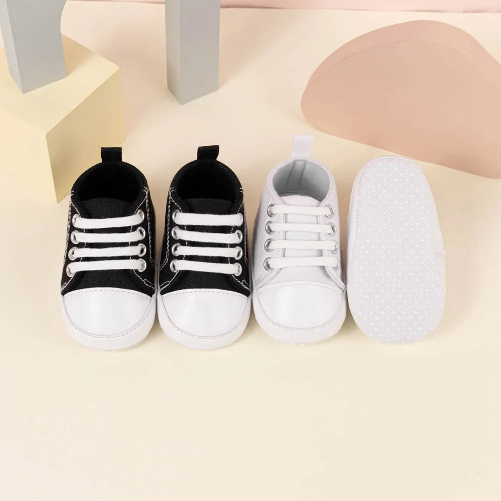 Newborn Baby Canvas Shoes Gender-free Multiple Color