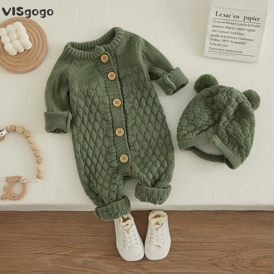 Baby  Winter Jumpsuit Outfits Infant Boys Girls Clothes Long