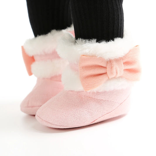 1Pair Baby Boots, Baby Girl Cute Bowknot