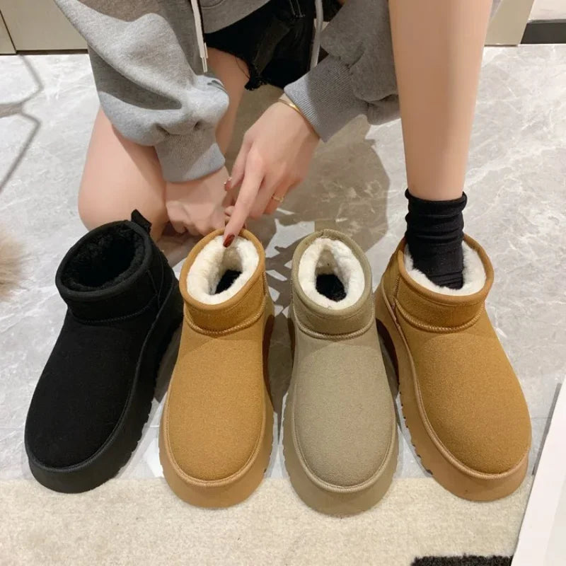 Women's Snow Boots Comfortable Warm Ankle Boots Women Winter Ladies Shoes