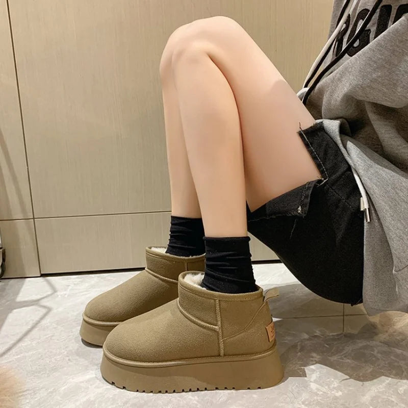 Women's Snow Boots Comfortable Warm Ankle Boots Women Winter Ladies Shoes