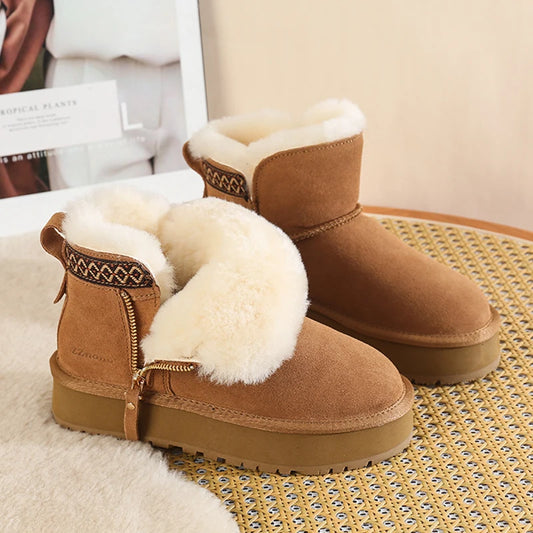 Imitation Wool Winter Snow Boots Women