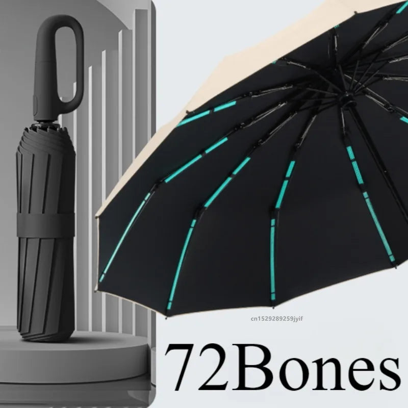 Strong Windproof Automatic Umbrella  72-Bone UV Protection | Product Universal