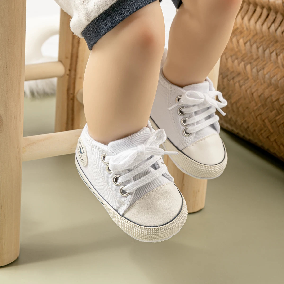 Newborn Baby Canvas Shoes Gender-free Multiple Color