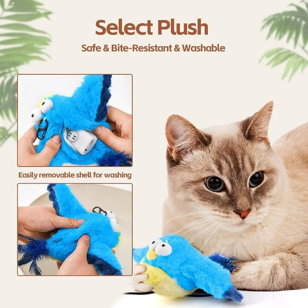 Interactive Cat Toy Rechargeable Chirping Flapping Bird | Product Universal