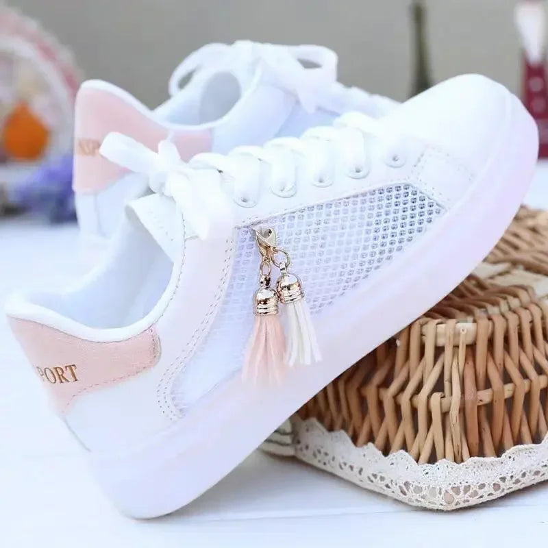 Women Sneaker Breathable Students Casual Shoes Sports for Girl Flat Mesh