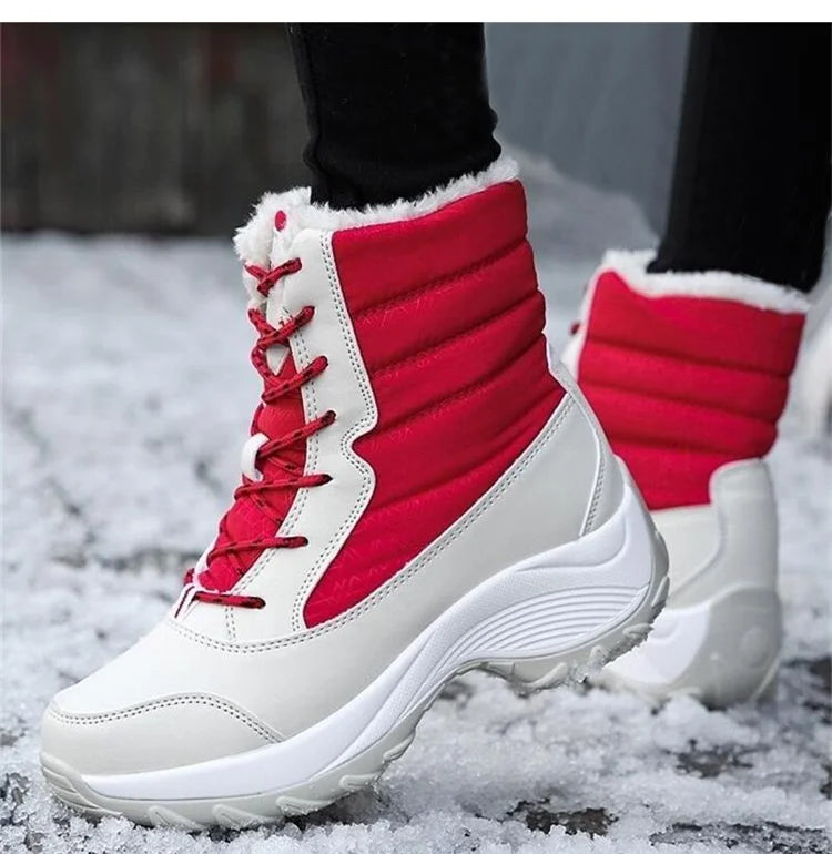 Winter Shoes Waterproof Boots Women Snow Boots Plush Warm Ankle Boots