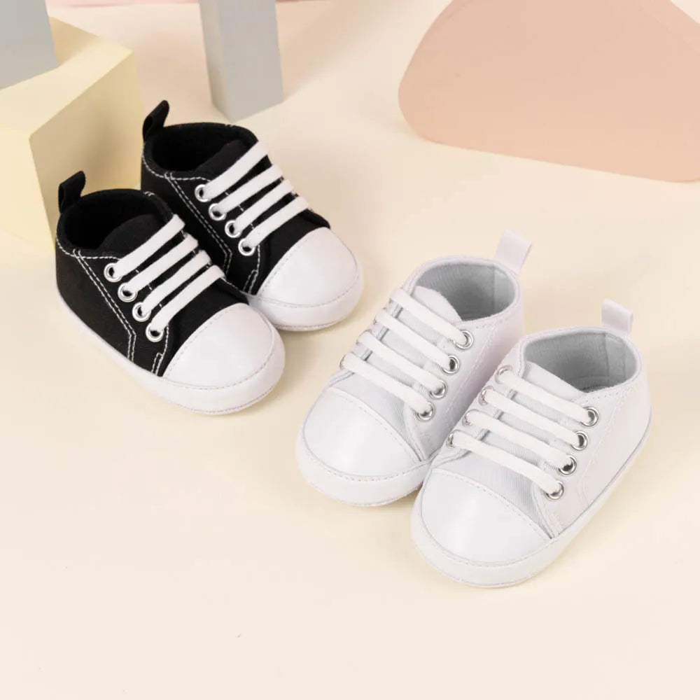 Newborn Baby Canvas Shoes Gender-free Multiple Color