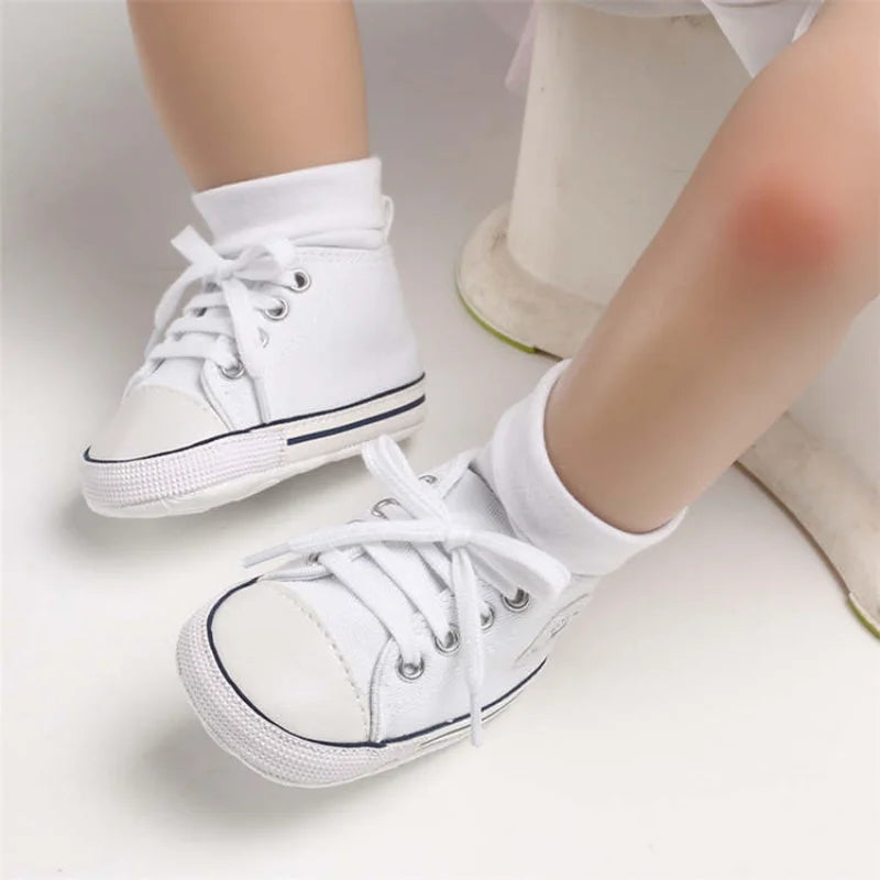 Newborn Baby Canvas Shoes Gender-free Multiple Color