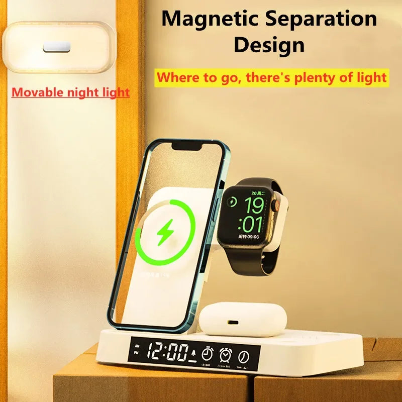 30W 3-in-1 Wireless Charger with Alarm Clock & Night Light | Product Universal