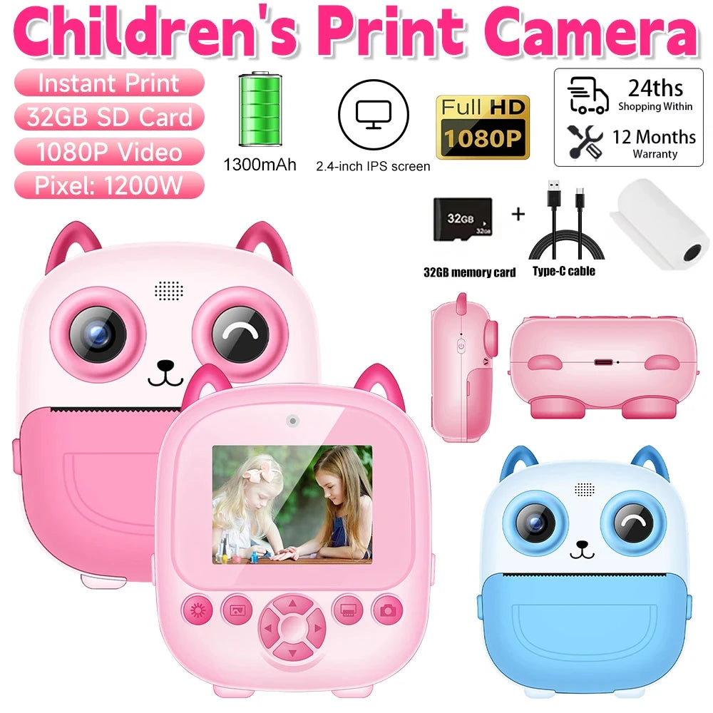 Children Digital Camera Instant Print with 32G Memory | Product Universal