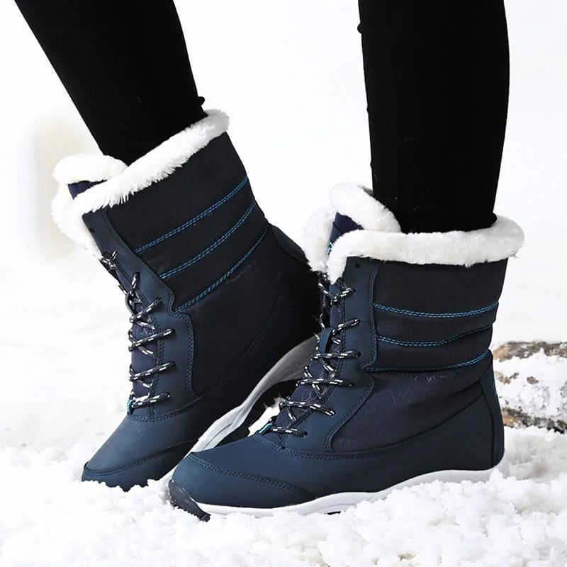 Winter Shoes Waterproof Boots Women Snow Boots Plush Warm Ankle Boots