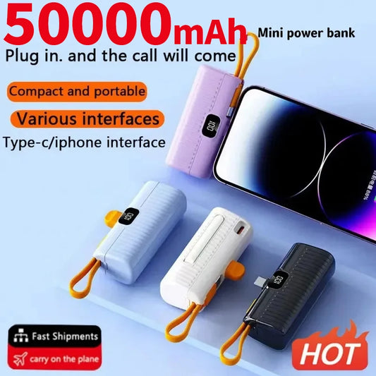 50,000mAh Mini Power Bank Built-in Cable & Digital Display  | Product Universal