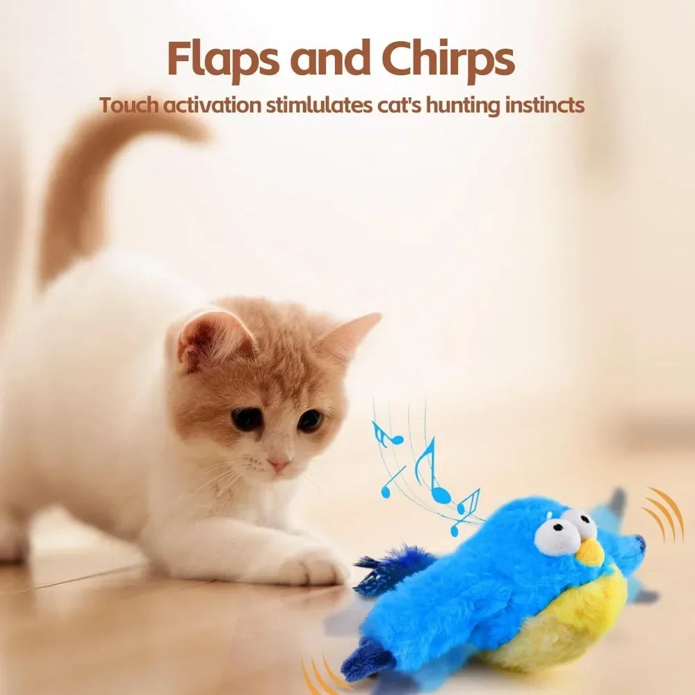 Interactive Cat Toy Rechargeable Chirping Flapping Bird | Product Universal